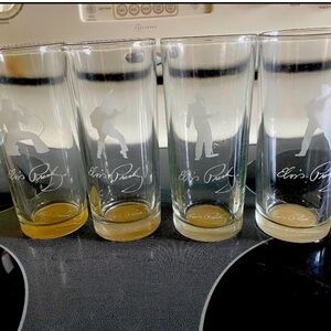 4 Elvis Presley Collectable glasses
